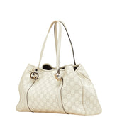 グッチ グッチシマ GGツインズ トートバッグ ショルダーバッグ 232957 アイボリー グレー レザー レディース GUCCI 【中古】